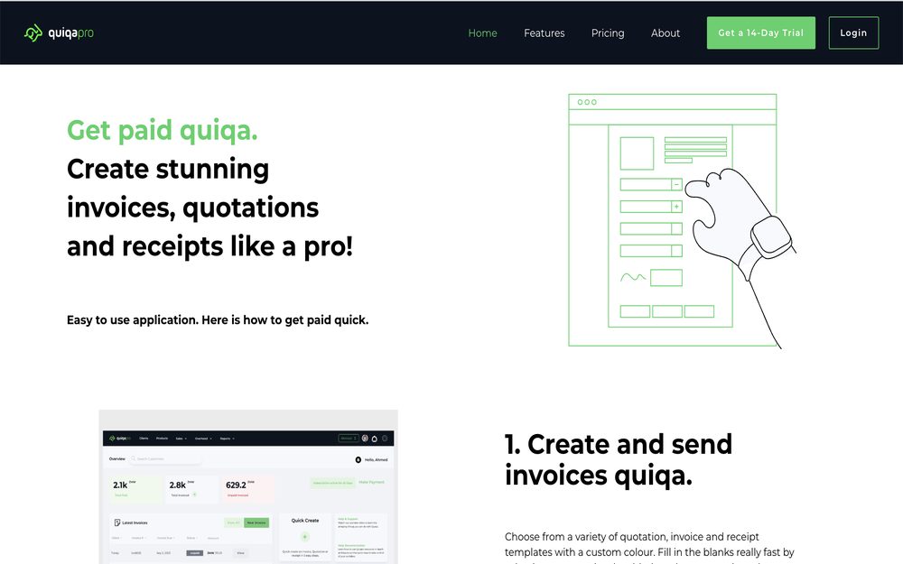 Quiqa quoting and invoicing app